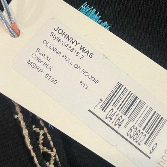 Johnny Was Olenna Floral Embroidered Oversized Hoodie NWT Size XL - Picture 12 of 13